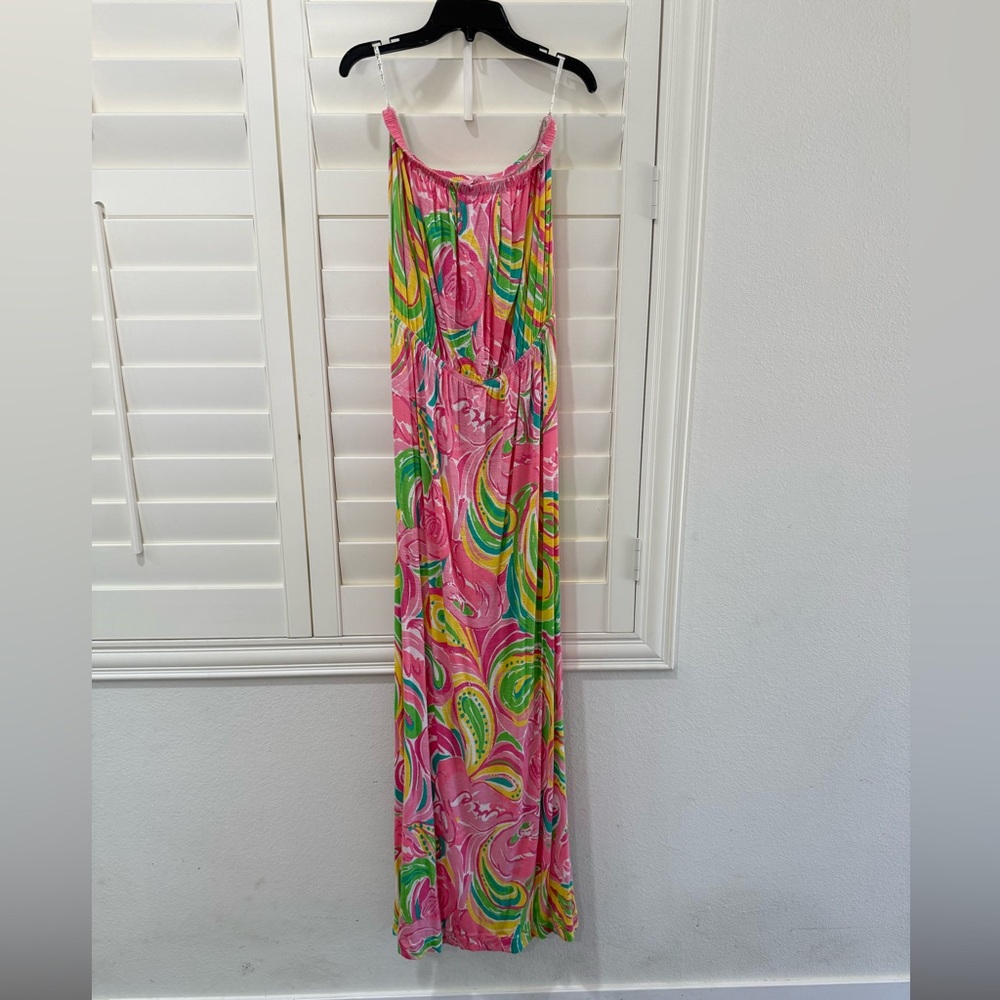 Lilly Pulitzer Pink and Green Swirl Dress